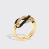 BLACK FRUIT HOOPS BUCKLE RING>Boochier Fashion