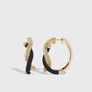 BLACK FRUIT HOOPS EARRINGS>Boochier Sale