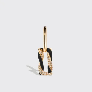 BLACK FRUIT HOOPS MONO EARRING>Boochier Online