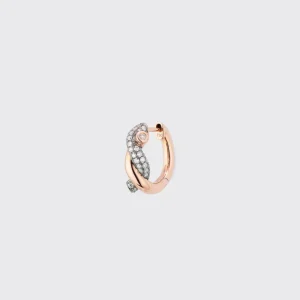 BLACK GOLD-ROSE GOLD DIAMOND SMALL TIES EARRINGS>Boochier Best