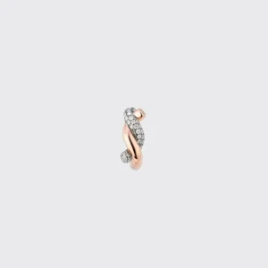 BLACK GOLD-ROSE GOLD DIAMOND SMALL TIES EARRINGS>Boochier Best
