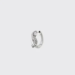 BLACK GOLD-WHITE GOLD DIAMOND SMALL TIES EARRINGS>Boochier Fashion