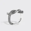 BLACK GOLD-WHITE GOLD HALF DIAMOND TIES RING>Boochier Fashion