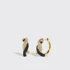 BLACK SMALL FRUIT HOOPS EARRINGS>Boochier Sale