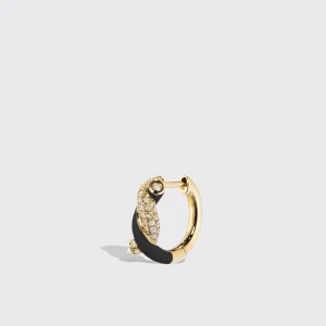 BLACK SMALL FRUIT HOOPS EARRINGS>Boochier Sale
