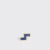 BLUE SAPPHIRE YELLOW GOLD ARCADE MONO STUD (Z SHAPE)>Boochier Sale