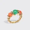 CORAL & CHRYSOPRASE GUMBALL SLINKEE RING>Boochier Discount