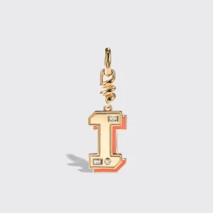 CORAL NOSTALGIA LETTER CHARM>Boochier Hot