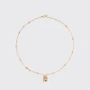 CORAL YELLOW GOLD LUCKY CAT DIAMOND NECKLACE>Boochier Fashion