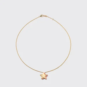 CORAL YELLOW GOLD STAR NECKLACE>Boochier Outlet