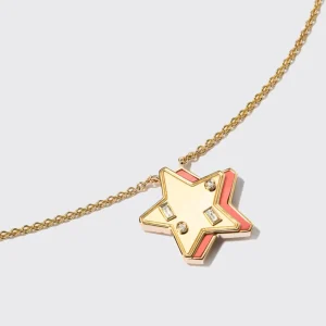 CORAL YELLOW GOLD STAR NECKLACE>Boochier Outlet