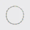 DARK BLUE FIVE DIAMOND FRUIT HOOPS NECKLACE>Boochier Discount