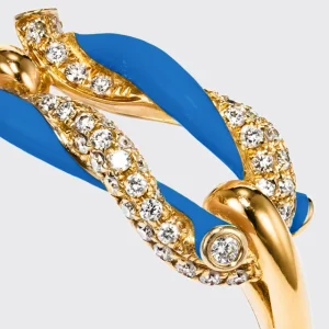 DARK BLUE FRUIT HOOPS BUCKLE RING>Boochier Online