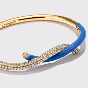 DARK BLUE FRUIT HOOPS DIAMOND BANGLE>Boochier New