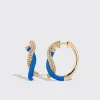 DARK BLUE FRUIT HOOPS EARRINGS>Boochier Best
