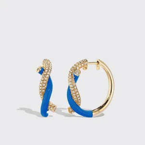DARK BLUE FRUIT HOOPS EARRINGS>Boochier Best