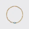 DARK BLUE JUMBO FRUIT HOOPS PENDANT CHAIN NECKLACE [DETACHABLE]>Boochier Best