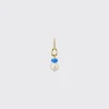 DARK BLUE SINGLE PEARL DIAMOND B-BOY EARRING>Boochier Clearance