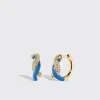 DARK BLUE SMALL FRUIT HOOPS EARRINGS>Boochier Sale
