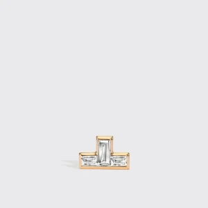DIAMONDS YELLOW GOLD ARCADE MONO STUD (T SHAPE)>Boochier New