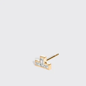 DIAMONDS YELLOW GOLD ARCADE MONO STUD (T SHAPE)>Boochier New