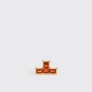 FANTA GARNET YELLOW GOLD ARCADE MONO STUD (T SHAPE)>Boochier New
