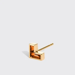FANTA GARNET YELLOW GOLD ARCADE MONO STUD (CORNER SHAPE)>Boochier Clearance