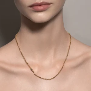 FISH BONE GREEN GARNET NECKLACE>Boochier Outlet