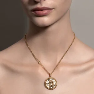 FISH BONE GREEN GARNET NECKLACE>Boochier Outlet