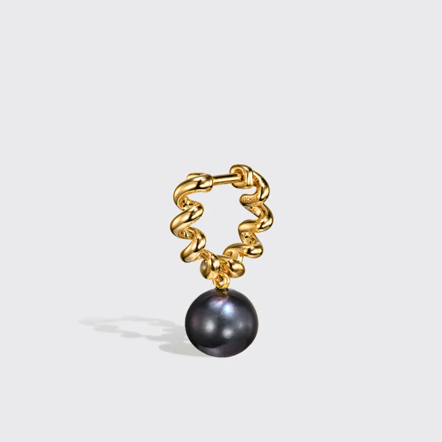 grey_pearl_yellow_gold_be_1.webp GREY PEARL YELLOW GOLD BEACHING DROP HUGGIE EARRINGS>Boochier Fashion
