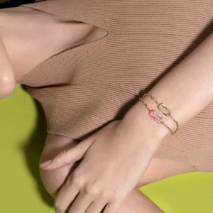 HOT PINK FRUIT HOOPS BRACELET>Boochier Discount