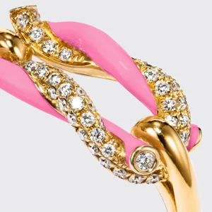 HOT PINK FRUIT HOOPS BUCKLE RING>Boochier Fashion