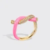 HOT PINK FRUIT HOOPS DIAMOND RING>Boochier Outlet