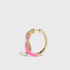HOT PINK FRUIT HOOPS EARRINGS>Boochier Clearance