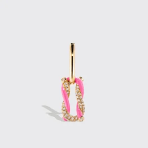 HOT PINK FRUIT HOOPS MONO EARRING>Boochier Online