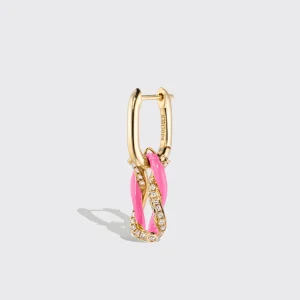 HOT PINK FRUIT HOOPS MONO EARRING>Boochier Online
