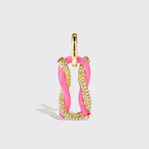 HOT PINK JUMBO FRUIT HOOPS PENDANT>Boochier Fashion