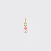 HOT PINK SINGLE PEARL DIAMOND B-BOY EARRING>Boochier Online