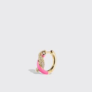 HOT PINK SMALL FRUIT HOOPS EARRINGS>Boochier Discount