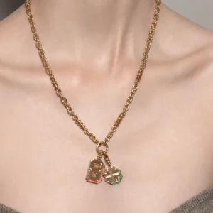 JUMBO CORAL NOSTALGIA LETTER PENDANT>Boochier Best