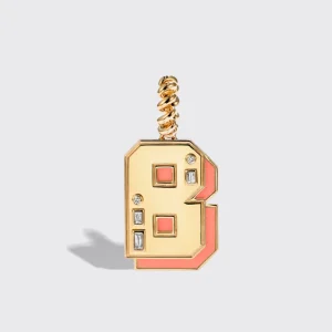 JUMBO CORAL NOSTALGIA LETTER PENDANT>Boochier Best