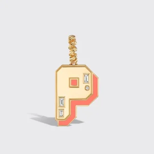 JUMBO CORAL NOSTALGIA LETTER PENDANT>Boochier Best