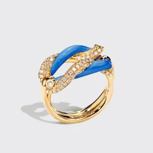 JUMBO DARK BLUE FRUIT HOOPS BUCKLE RING>Boochier Sale
