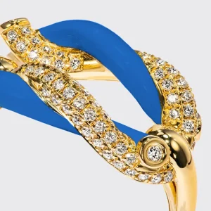 JUMBO DARK BLUE FRUIT HOOPS BUCKLE RING>Boochier Sale