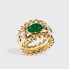 JUMBO EMERALD & DIAMONDS SLINKEE ICON RING>Boochier Discount