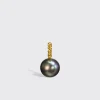 JUMBO GREY PEARL YELLOW GOLD BEACHING PENDANT>Boochier Best
