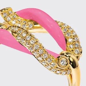 JUMBO HOT PINK FRUIT HOOPS BUCKLE RING>Boochier Discount