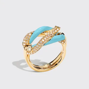 JUMBO LIGHT BLUE FRUIT HOOPS BUCKLE RING>Boochier Discount