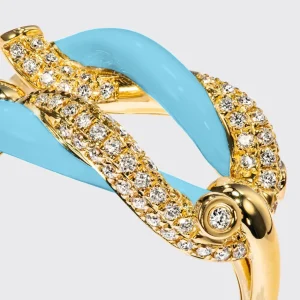 JUMBO LIGHT BLUE FRUIT HOOPS BUCKLE RING>Boochier Discount