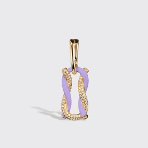 JUMBO LILAC HALF DIAMOND FRUIT HOOPS BUCKLE EARRINGS>Boochier Sale